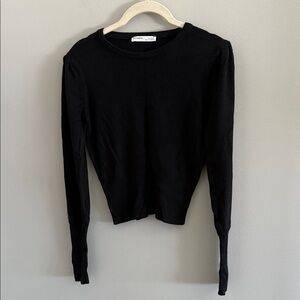 Pull&Bear Classic Black Crew Neck Sweater